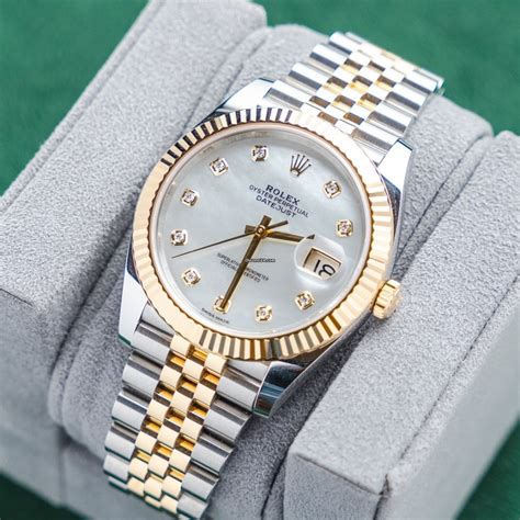 rolex datejust 31 two tone mother of pearl|Rolex Datejust 36mm white dial.